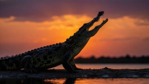 Gharial Sunset