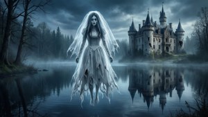 Ghost Bride Over Lake