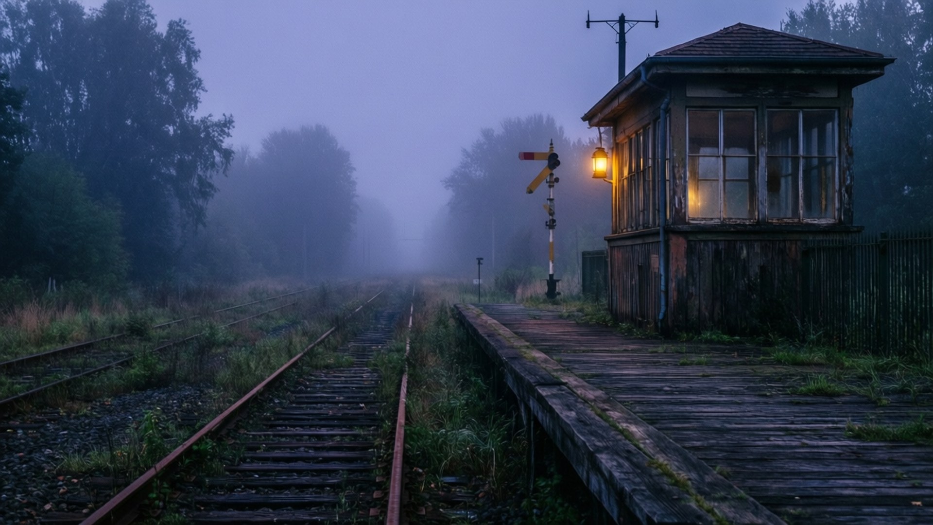 Ghost Station Twilight by Wallpapers.art Studio