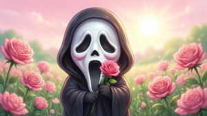 Ghostface in Flower Field