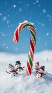 Giant Candy Cane Snowbank