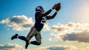 Giants Catch Silhouette