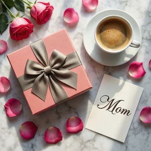 Gift Box Flat Lay