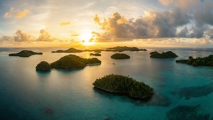 Gilbert Islands Sunset Panorama