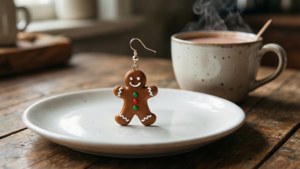 Gingerbread Earring with Cocoa