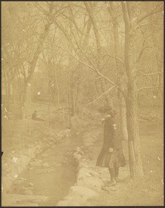 [Girl Standing by a Brook]