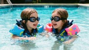Girls Having Fun in Pool
