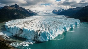 Glacier Calving Aerial