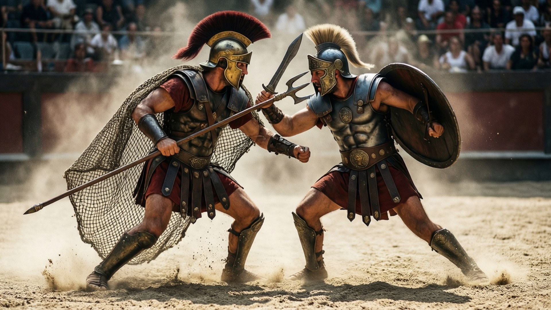 Gladiator Duel by Wallpapers.art Studio
