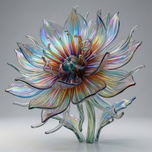 Glass Anemone Sculpture