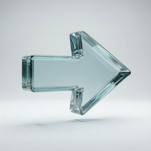 Glass Back Arrow 3D