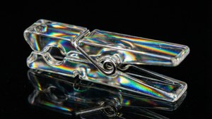 Glass Clothespin Refraction
