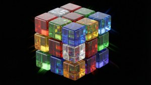 Glass Cubes Stack 3D