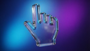 Glass Cursor 3D Render