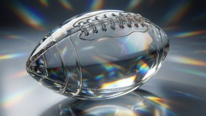 Glass Half Football Prism
