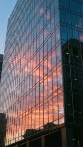 Glass Skyline Sunset