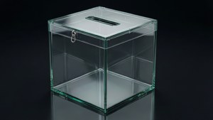 Glass Transparent Ballot Box