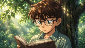 Glasses Boy Reading