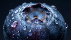 Glistening Blueberry Macro