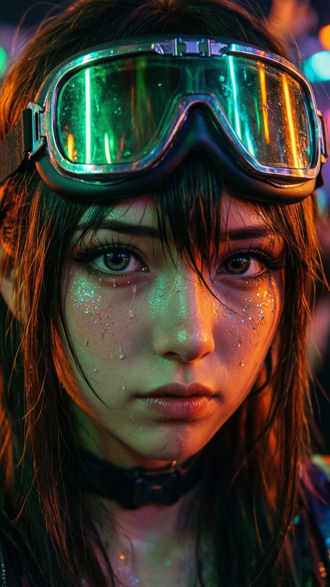Glitter and Green Lasers by Wallpapers.art Studio