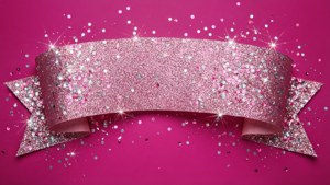 Glitter Sparkle Pink Banner