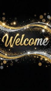 Glitter Welcome Banner