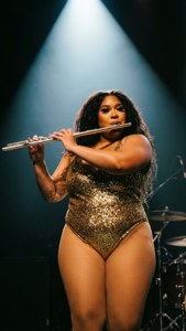 Glittery Gold Flute Performance