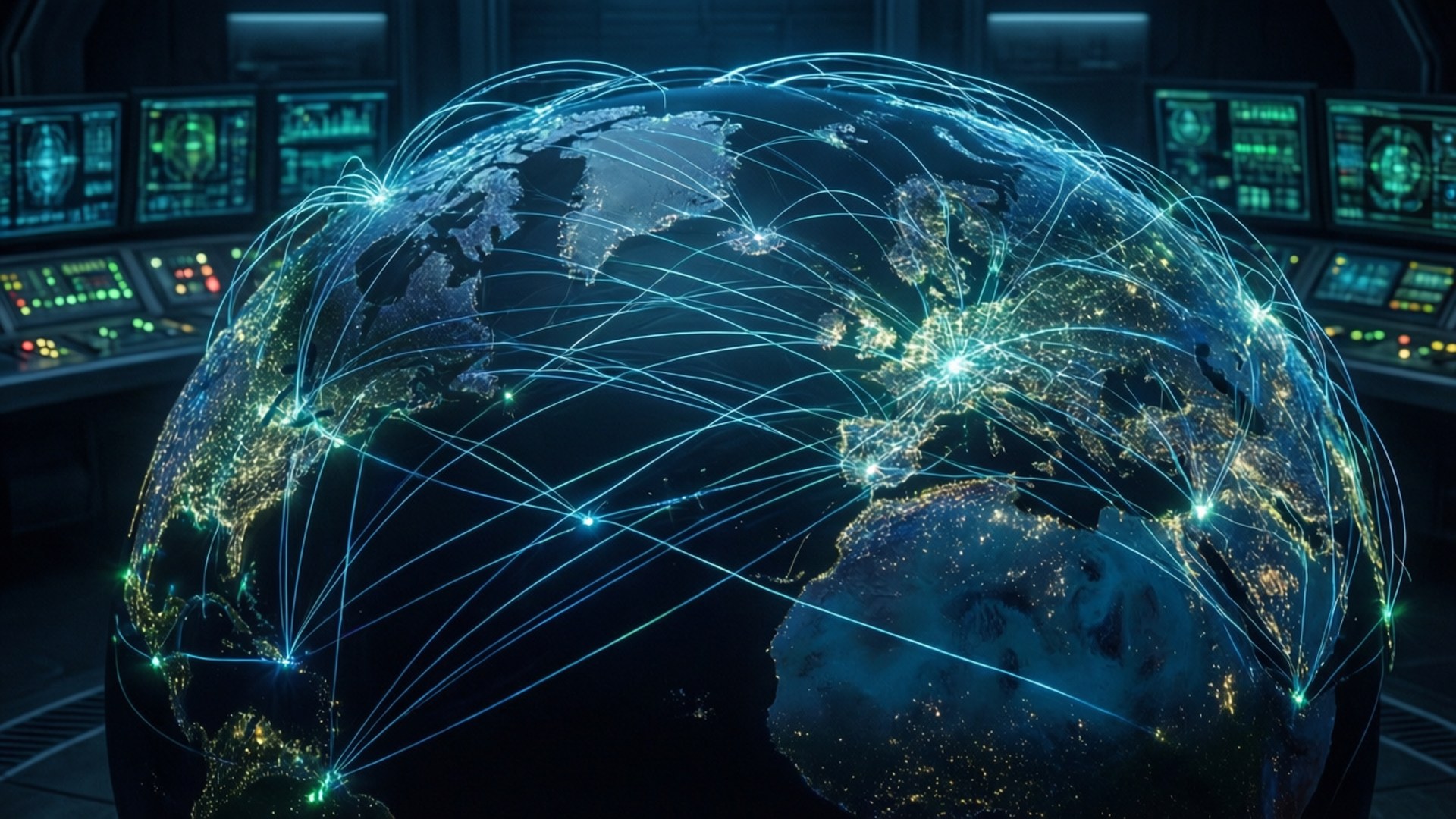 Global Network Map by Wallpapers.art Studio
