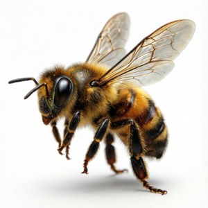 Glossy 3D Bee Emoji