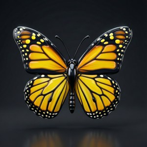 Glossy 3D Butterfly