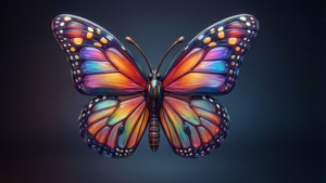 Glossy 3D Butterfly