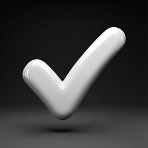 Glossy 3D Check Mark