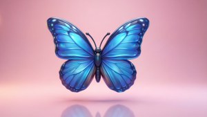 Glossy Blue Butterfly