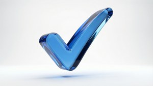 Glossy Blue Checkmark