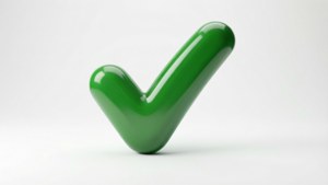 Glossy Checkmark on White