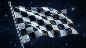 Glossy Flag in Space
