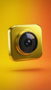 Glossy Gold Camera