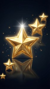 Glossy Gold Stars