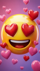 Glossy Heart Eye Emoji