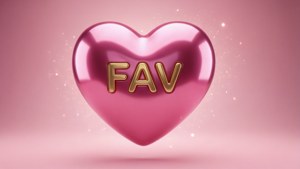 Glossy Pink Heart FAV
