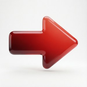 Glossy Red Arrow