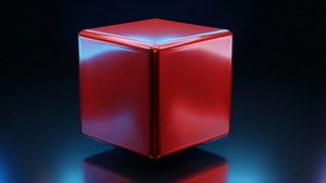Glossy Red Cube