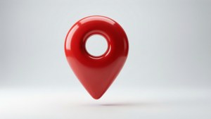 Glossy Red Pin 3D