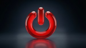 Glossy Red Power Button