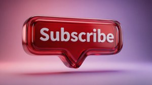 Glossy Red Subscribe Button
