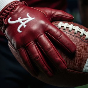 Gloves Holding Football