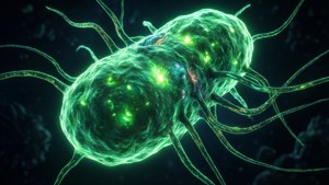 Glowing Alien Parasite Cell