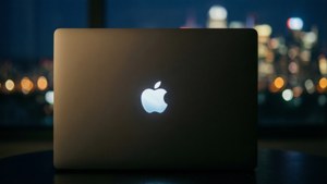 Glowing Apple Logo