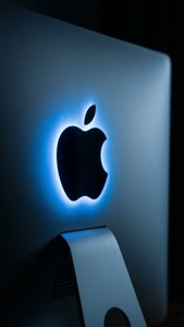 Glowing Apple Logo