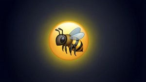 Glowing Bee Emoji Center